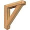 Ekena Millwork Traditional Arts and Crafts Rough Sawn Bracket w/ Offset Brace, Western Red Cedar, 6"W x 28"D x 28"H BKT0604X28X28TRA03RWR - alternate 1
